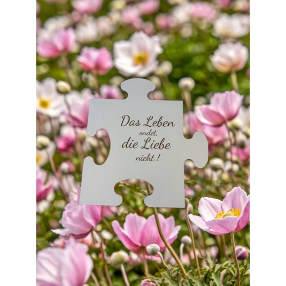 Erinnerungsstück Großes Puzzle mit Spruch weiss