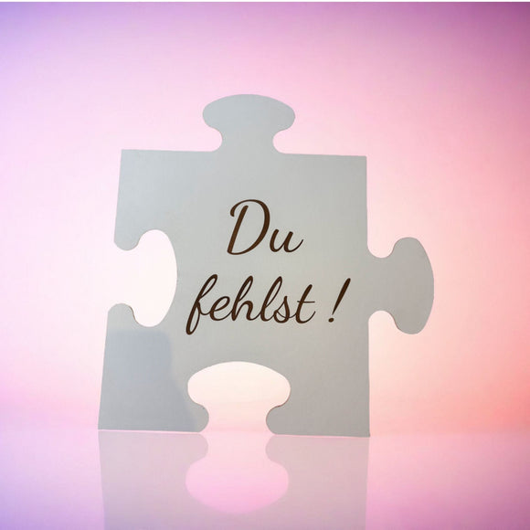 Erinnerungsstück Großes Puzzle mit Spruch weiss