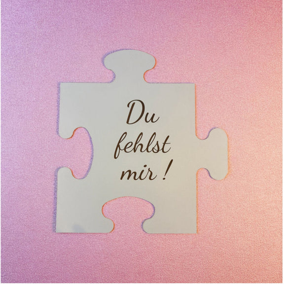 Erinnerungsstück Großes Puzzle mit Spruch weiss