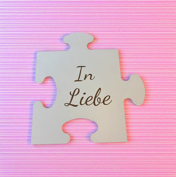 Erinnerungsstück Großes Puzzle mit Spruch weiss