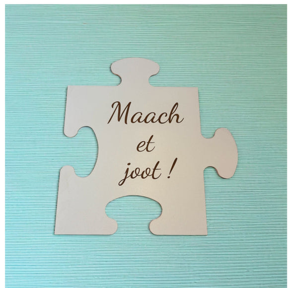 Erinnerungsstück Großes Puzzle mit Spruch weiss