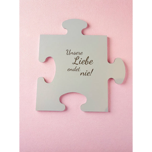 Erinnerungsstück Großes Puzzle mit Spruch weiss