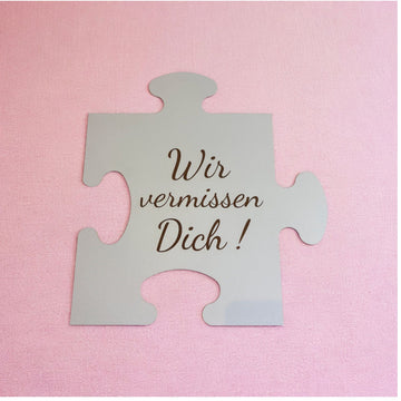Erinnerungsstück Großes Puzzle mit Spruch weiss - 0