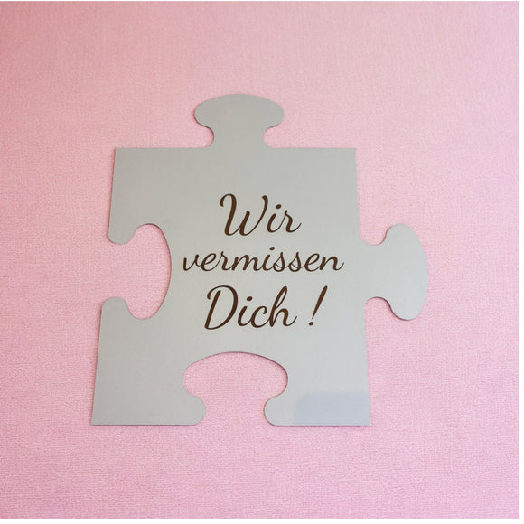 Erinnerungsstück Großes Puzzle mit Spruch weiss