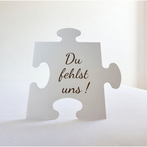 Erinnerungsstück Großes Puzzle mit Spruch weiss