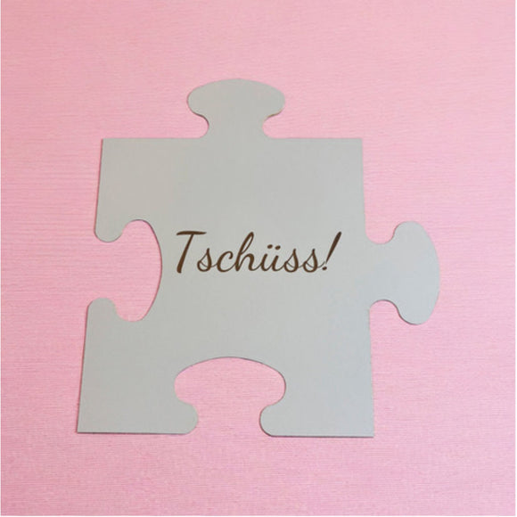 Erinnerungsstück Großes Puzzle mit Spruch weiss