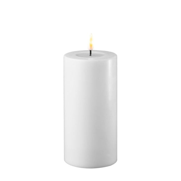 Deluxe Homeart LED Kerze Stumpenkerze Indoor weiß