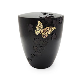 Bella Memoriam Schwarzes Blattwerk Bio Urne