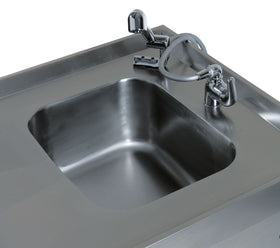 Edelstahl Autopsietisch Seziertisch mit Organbecken und Schalttafel - 0