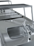 Edelstahl Autopsietisch mit Organbecken-3