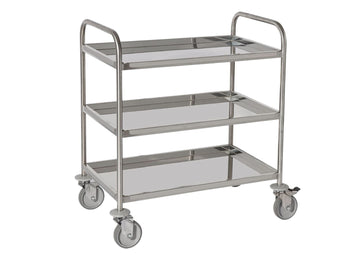 Edelstahl Beistellwagen 3 Böden