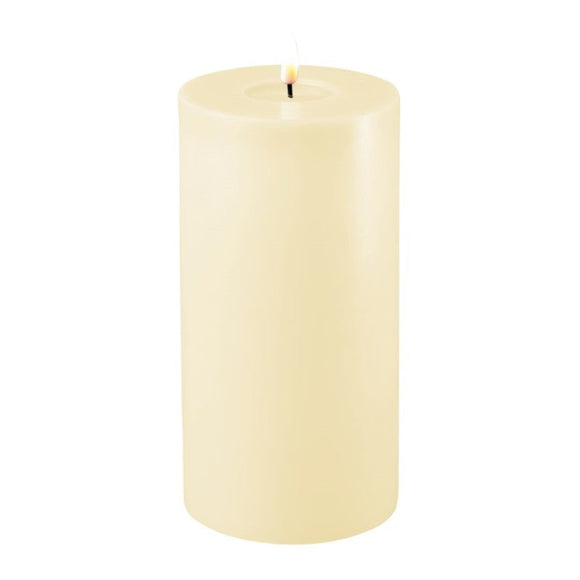 Deluxe Homeart LED Kerze Stumpenkerze Indoor creme