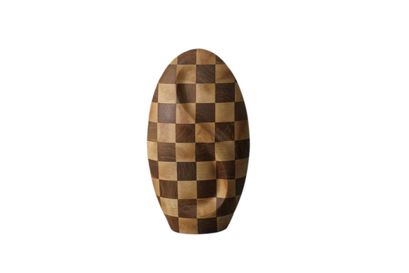 Holzurne Ewigkeit Walnuss Kariert