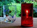 AMSTERDAM Tischlampe, roter Glaszylinder, rund-2