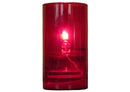 AMSTERDAM Tischlampe, roter Glaszylinder, rund-1