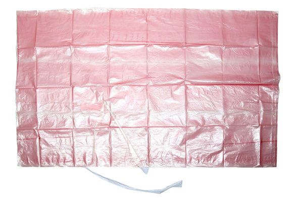 Warmwasserlöslicher Wäschebeutel, transparent rot, 119 Liter