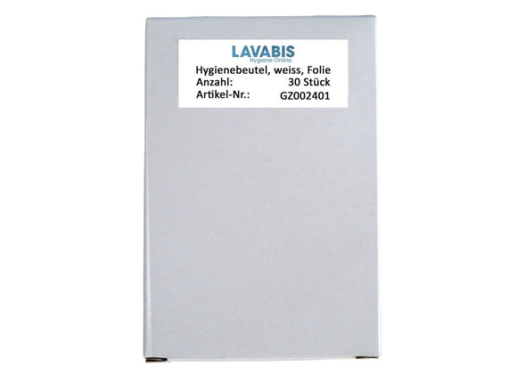Hygienebeutel, weiss, Folie / 30 Stück