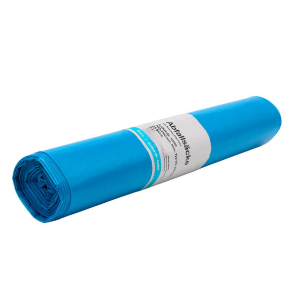 Abfallbeutel blau  120 Ltr. 70 x 100 cm / 25 Stück - 2 Varianten