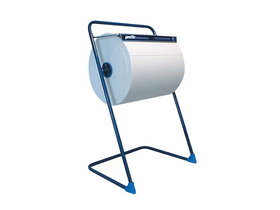 Putzpapier-Bodenständer, Metall, blau, bis 40 cm Rollen