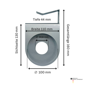 Grabschmuckhalter für Grabkreuze inkl. Glasvase - 0
