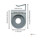 Grabschmuckhalter für Grabkreuze inkl. Glasvase-10