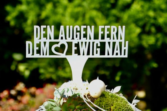 Grabstecker "Den Augen fern dem Herz ewig nah" 3er Set