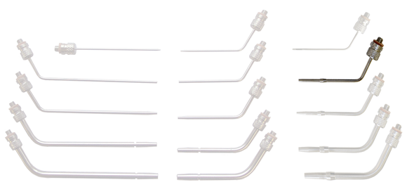 Lavabis Arterienkanüle gebogen 3/32"x2" Tie Collar 12-32 thread-M