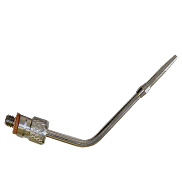 Lavabis Arterienkanüle gebogen 1/8"x2" Tie Collar 12-32 thread-M