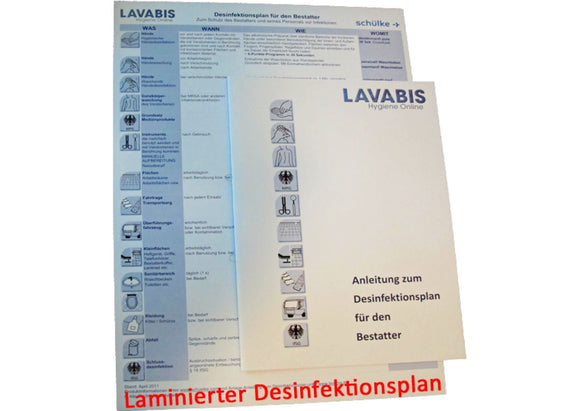 Desinfektionsplan für Bestatter - Optimum laminiert