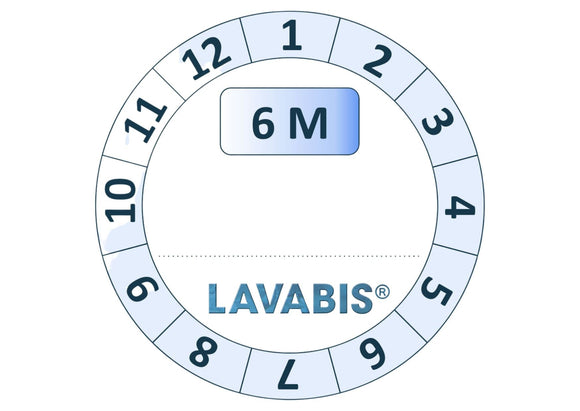 Anbruchplakette für Haltbarkeit 6 Monate
