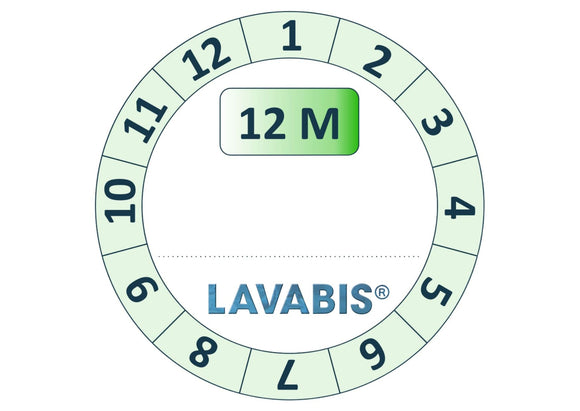 Anbruchplakette für Haltbarkeit 12 Monate