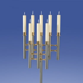 Zimmermann Leuchter Saphir 8-Flammer dreidimensional