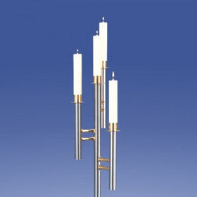 Zimmermann Leuchter Saphir 4-Flammer dreidimensional