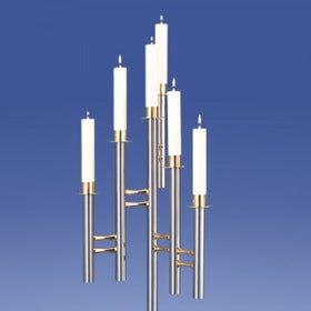 Zimmermann Leuchter Saphir 6-Flammer dreidimensional