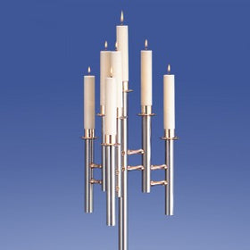 Zimmermann Leuchter Saphir 7-Flammer dreidimensional