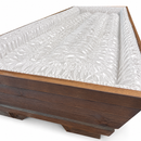 Lavabis Sargbespannung Satin mehrfach gerafft-1