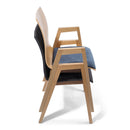 Lavabis Stapelstuhl gepolstert Holz mit Armlehne-13