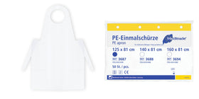Einmalschürze Folienschürze  geblockt