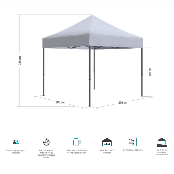Lavabis Faltzeltsystem Profiqualität