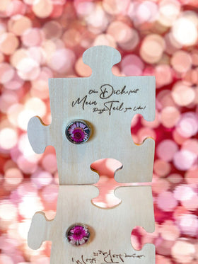 Erinnerungsstück kleines Puzzle mit Spruch und Medaillon - 0