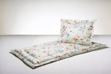 Spalt Deckengarnitur Premium Satin Blümchen - 0