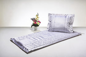 Spalt Deckengarnitur Damast Streifen Import 6 Stück