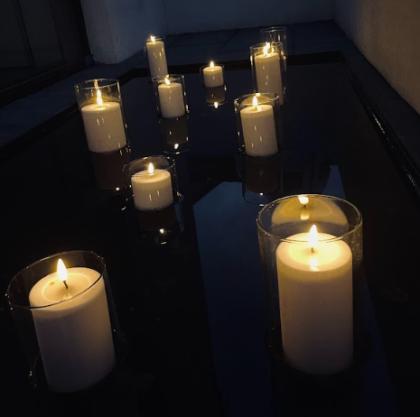 Deluxe Homeart LED Kerze Stumpenkerze Outdoor weiß