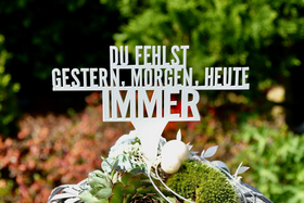 Grabstecker "Du fehlst gestern morgen heute immer"