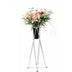 Gestell 80 cm mit Acrylplatte 20 x 20 cm und Vase