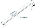 Lavabis Trokar Hypo Shaft 3/16" x 42 cm (16,5") 5/16-36 thread-M TP6333-2