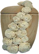 EuroBioUrne Buche Natur Blumen Urne-3