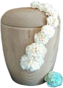 EuroBioUrne Buche Natur Blumen Urne-4