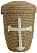 EuroBioUrne Jute Kreuz Urne-1