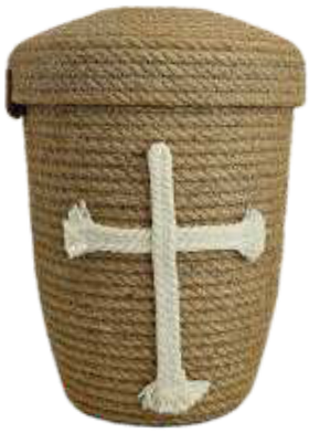 EuroBioUrne Jute Kreuz Urne